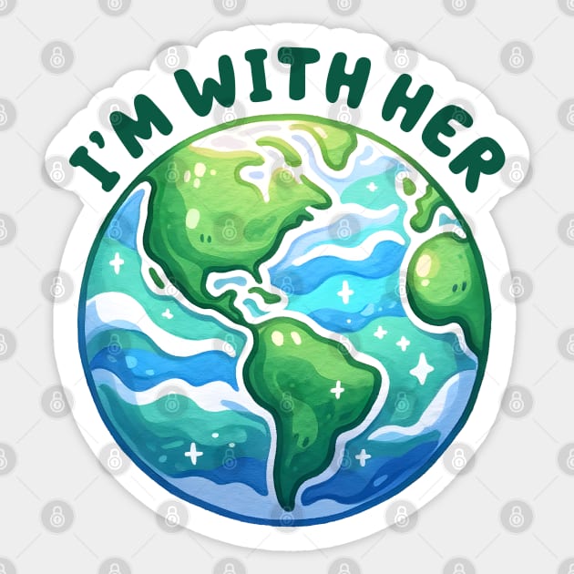 I'm With Her Sticker by MZeeDesigns